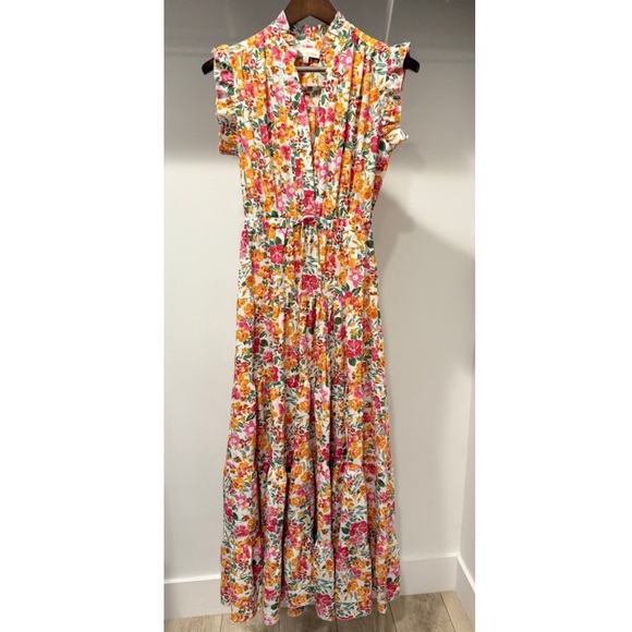 Pinch White Floral Ruffle Maxi Dress Size M | Garden | Cottagecore | Vacation - Picture 2 of 13